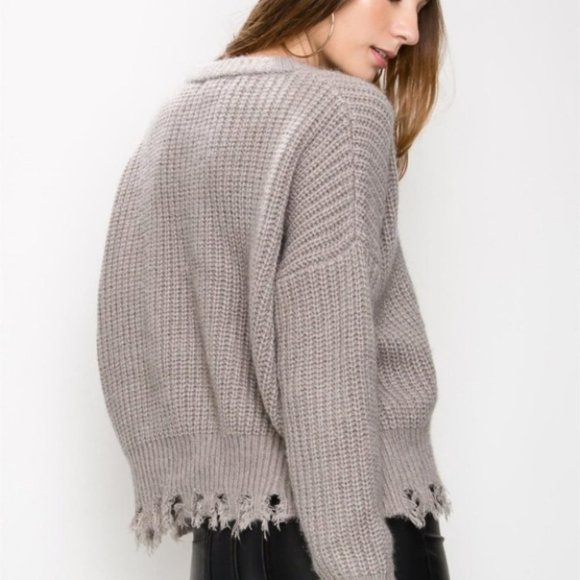 MAISY Distress Boxy Sweater - Picture 4 of 4